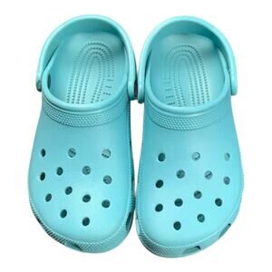 Crocs Classic Clogs Aqua Blue Women’s Size 8 Comfort Slip On Shoes Waterproof